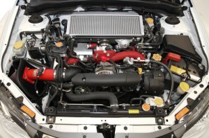 Subaru Impreza Performance Air Intake - K&N Engineering - Typhoon Short Ram - Red - `08-`14